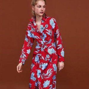 Zara Woman Long Sleeve Shirt Dress, US XXL